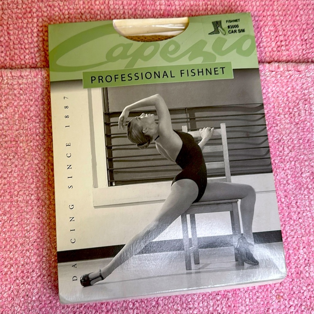 Capezio professional fishnet nude tights.